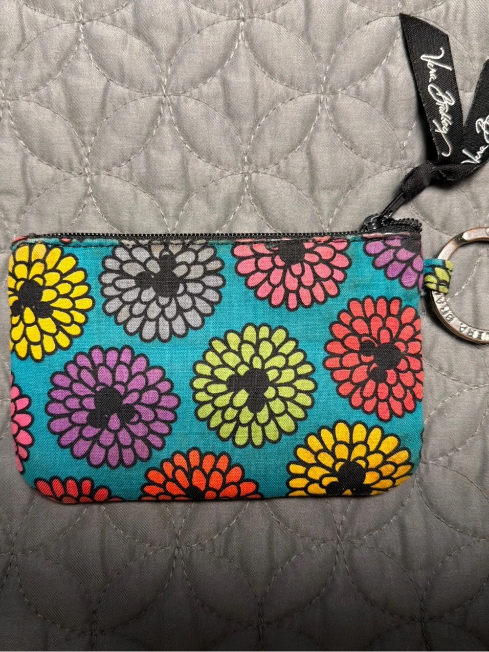 Vera Bradley x Disney Mickey Mouse Floral Colorful ID Case Wallet Keyring